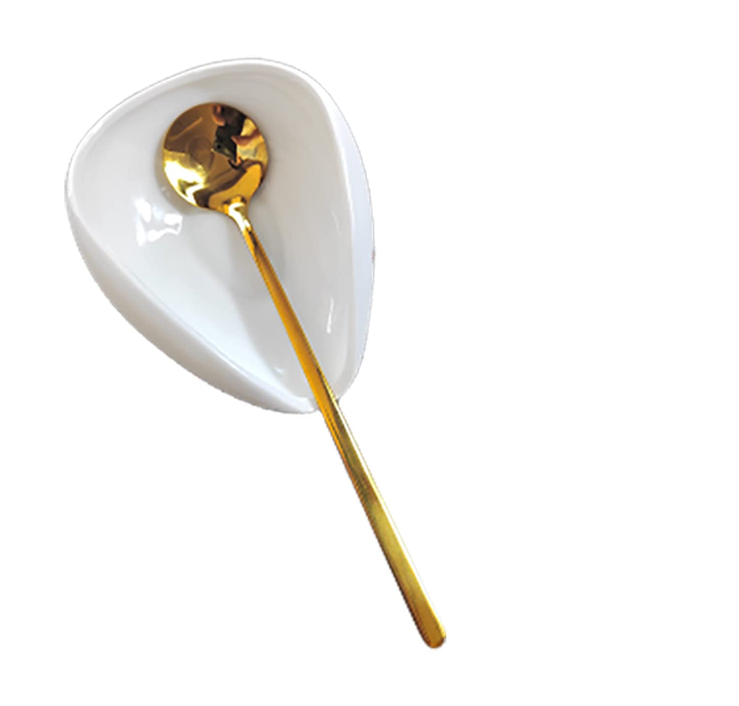 Ture Small Mini Ceramic Spoon Rest: Coffee Teaspoon & Bar Spoon Holder Kit, Black & Black (sic) - Coffee Bar Accessories