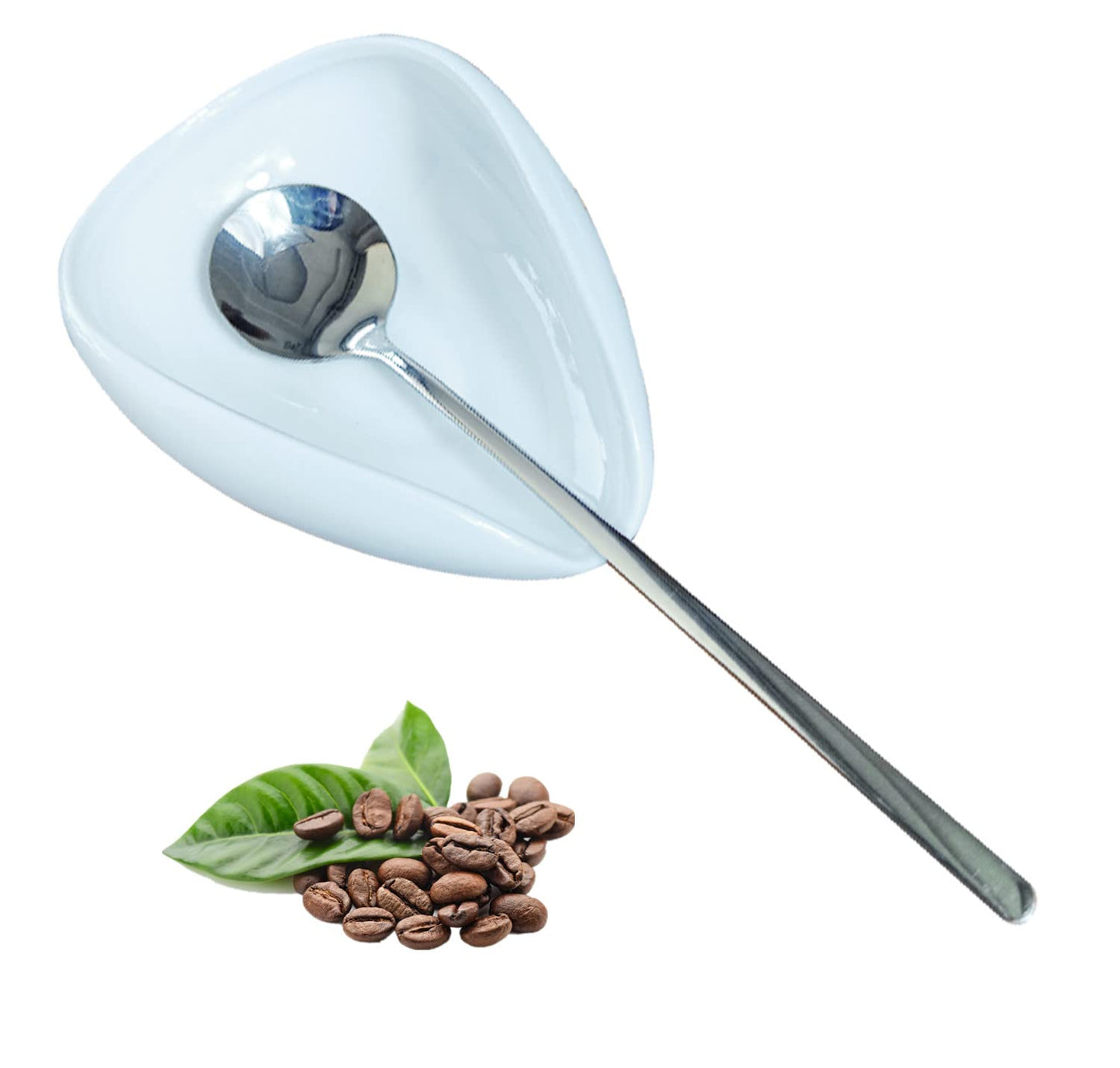 Ture Small Mini Ceramic Spoon Rest: Coffee Teaspoon & Bar Spoon Holder Kit, Black & Black (sic) - Coffee Bar Accessories