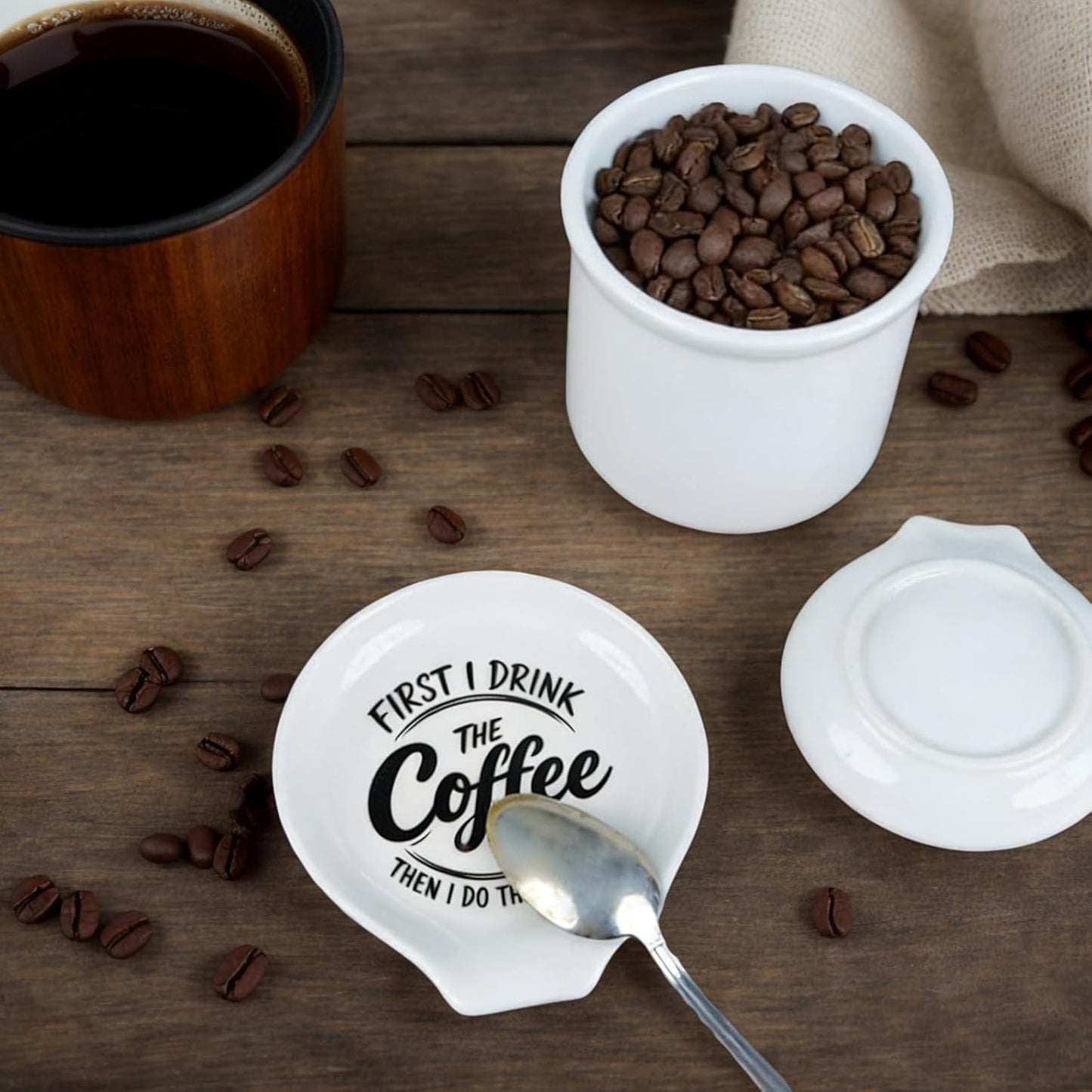 Coffee Spoon Rest Ceramic, Kitchen Spoon Holder For countertop, Cafe Station Bar Accessories,Small Spoon Rest Cute For Coffee Bar