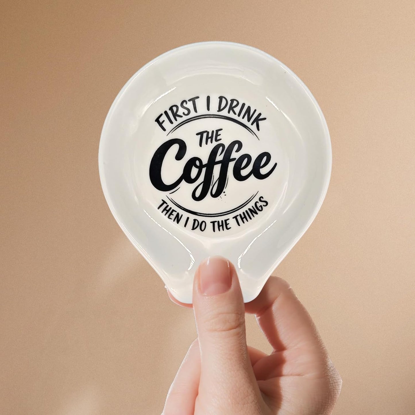 Coffee Spoon Rest Ceramic, Kitchen Spoon Holder For countertop, Cafe Station Bar Accessories,Small Spoon Rest Cute For Coffee Bar